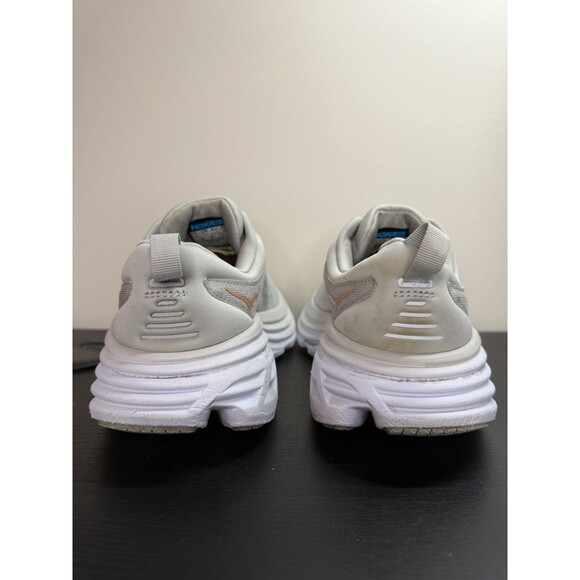 Hoka One One Bondi 8 Running Shoe Womens 9 Wide Sneaker 1127954 Gray Peach - Picture 7 of 14